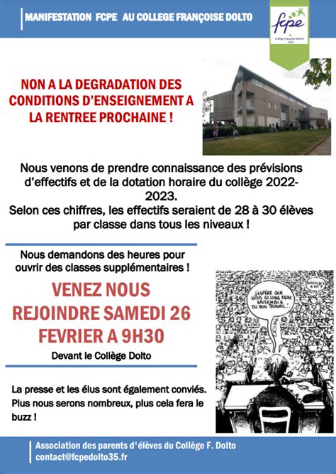 show de la rentrée|Pacé. Une manifestation au collège Dolto contre « la.